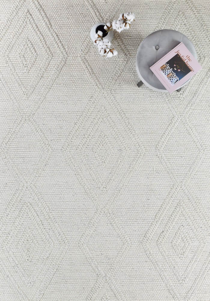 Lapis Ivory HAND WOVEN FLOOR RUG