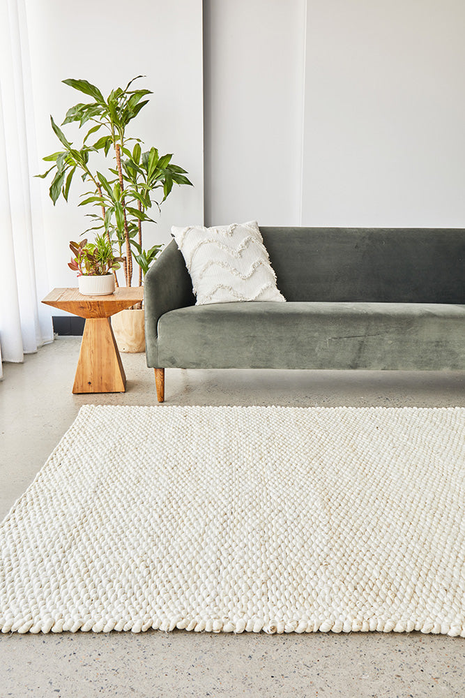 Derby Jute White Rug
