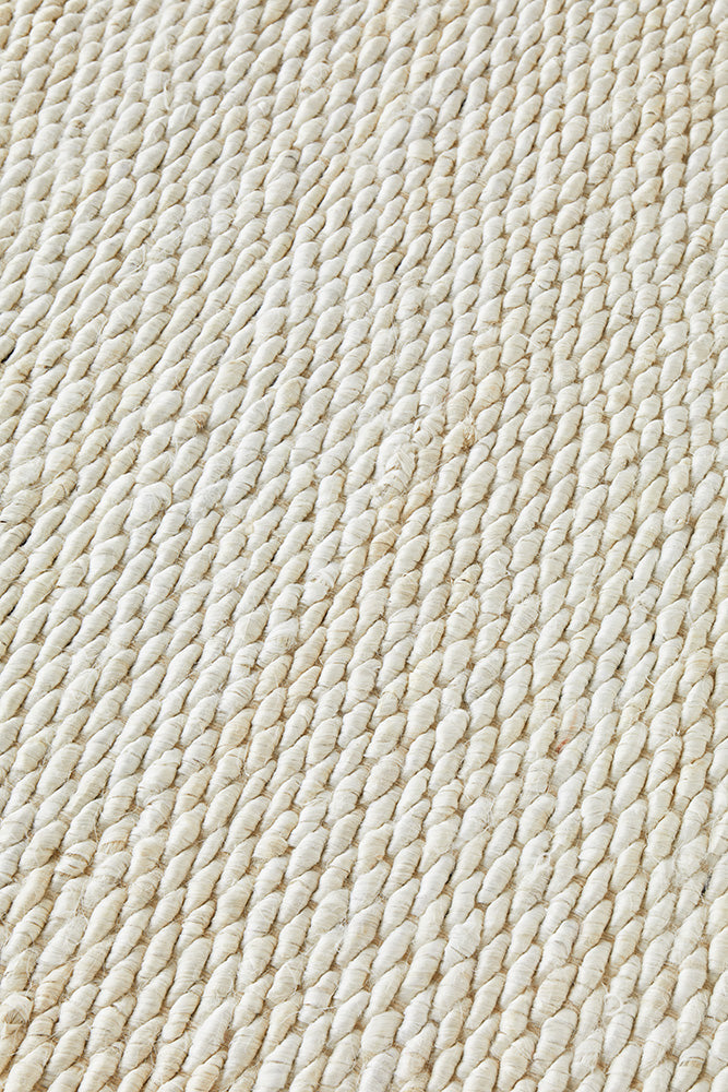 Derby Jute White Rug