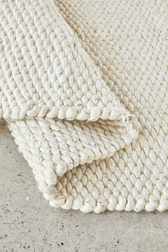 Derby Jute White Rug