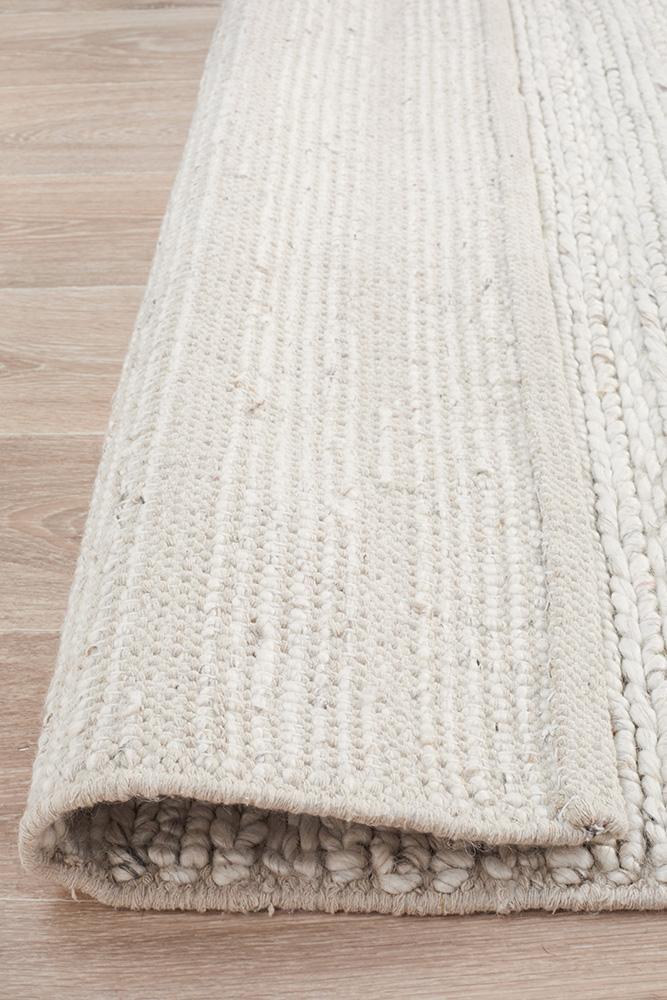Ivory Rug Handmade Harvest Ivory Textured Hand Woven Floor Rug – All Modern Design