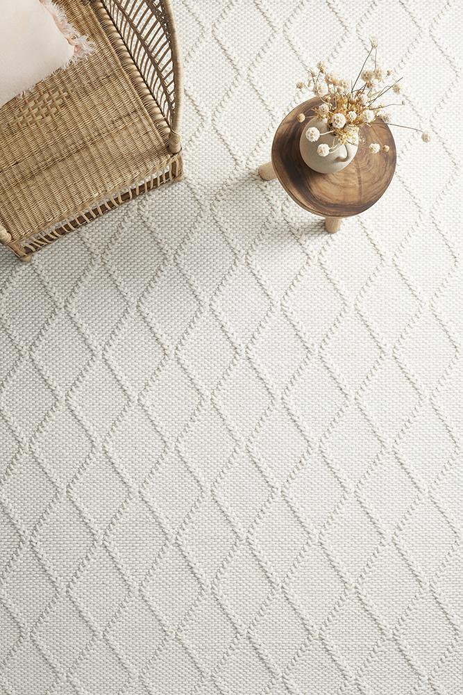 Huxley White Hand Woven Floor Rug – All Modern Design