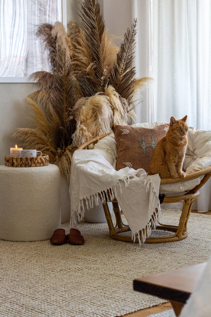 Orion Bleach Wool Jute Floor Rug - All Modern Design