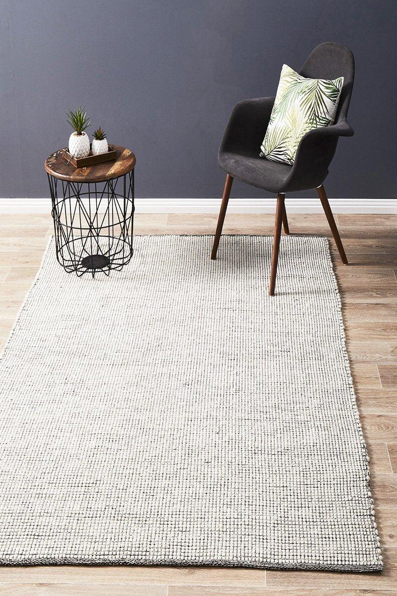 Loft Black Wool Floor Rug - All Modern Design