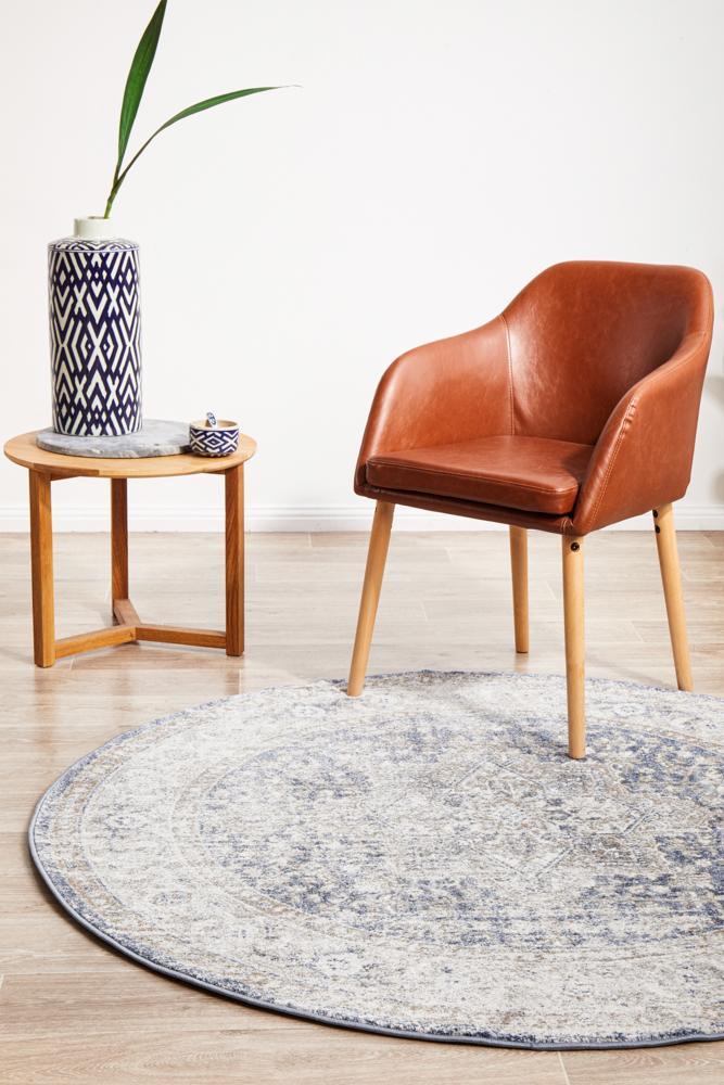 Aztec Hugo Ocean Round Rug - All Modern Design