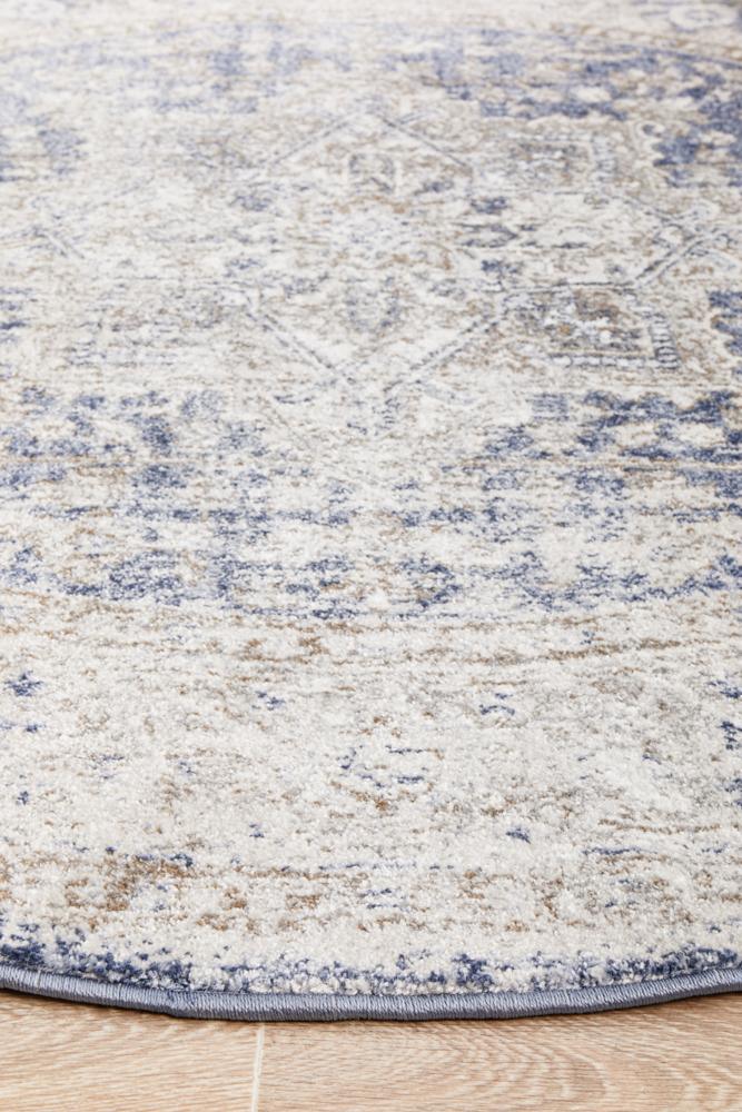 Aztec Hugo Ocean Round Rug - All Modern Design