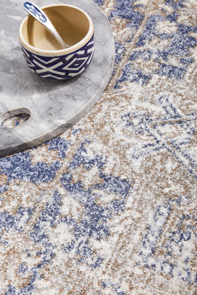 Aztec Hugo Ocean Round Rug - All Modern Design