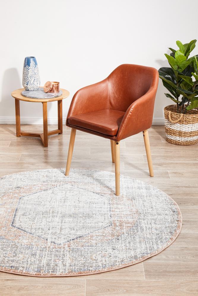 Aztec Lorissa Peach Round Rug - All Modern Design