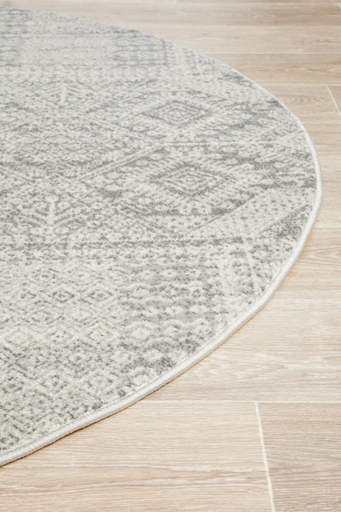 Milano Zelda Silver Grey Round Rug - All Modern Design