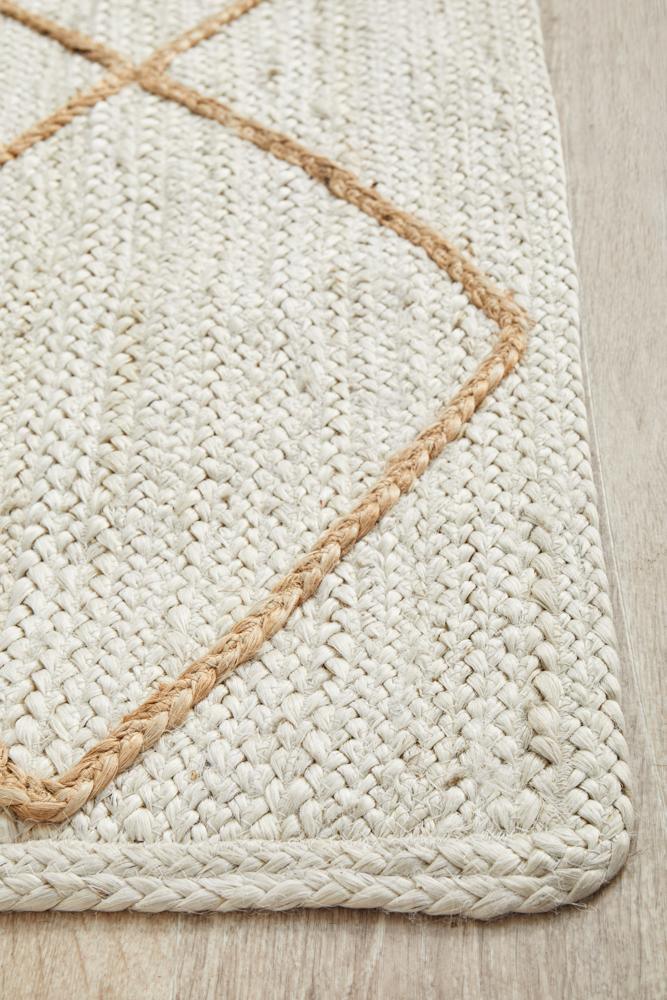 Noosa Tribal  White Runner Rug - All Modern Design