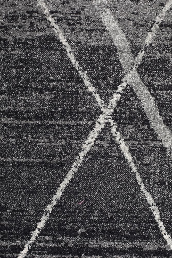 OASIS CHARCOAL easy care pet friendly floor rug