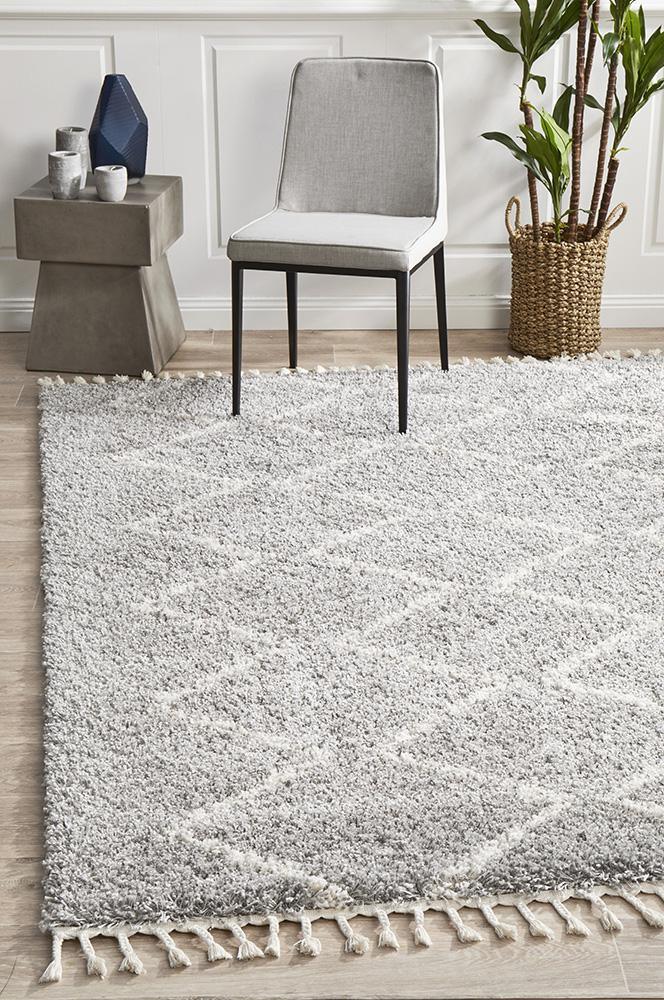 Pandora Vector Stitches Silver Rug - All Modern Design