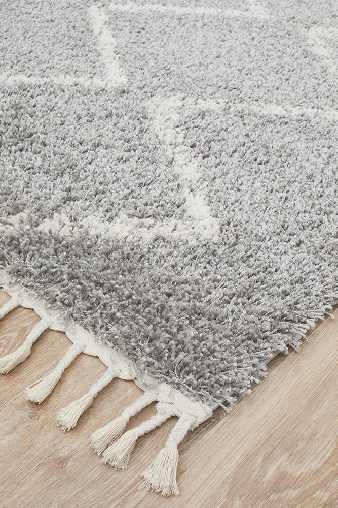 Pandora Vector Stitches Silver Rug - All Modern Design