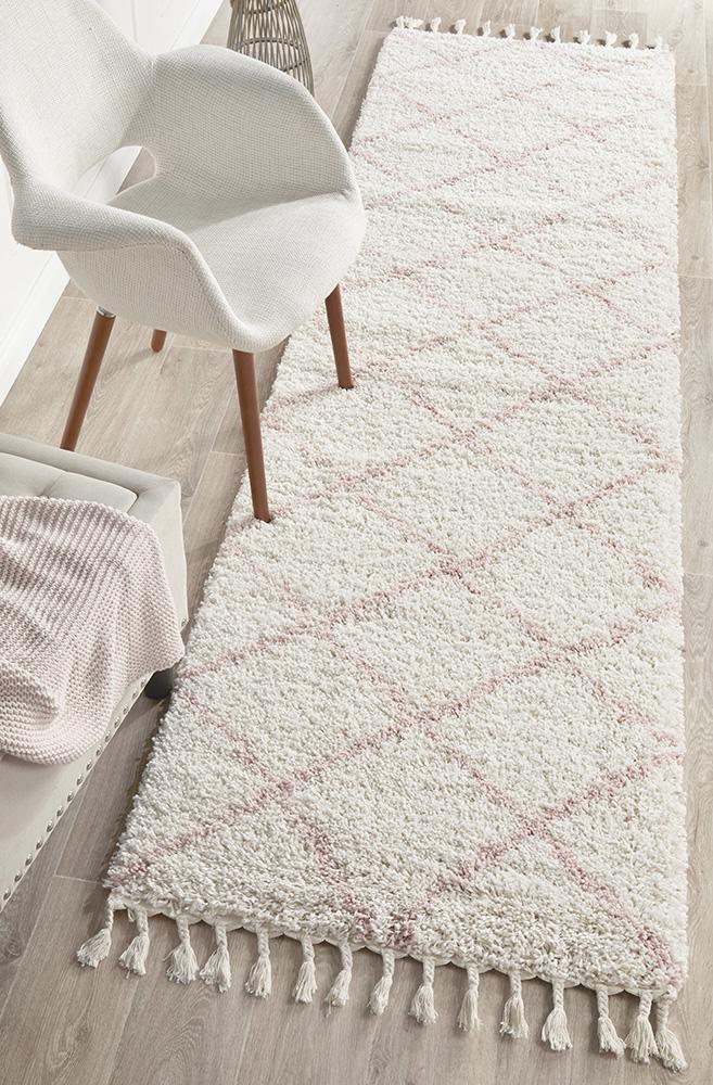 Pandora Diamond Pink Hallway Runner - All Modern Design