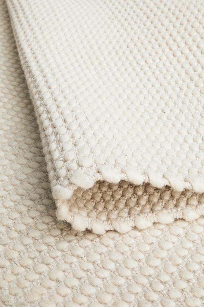 Lagom White Felted Wool Floor Rug - All Modern Design