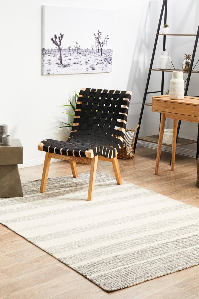 Signature Hand Woven Pure Wool Grey Rug - All Modern Design