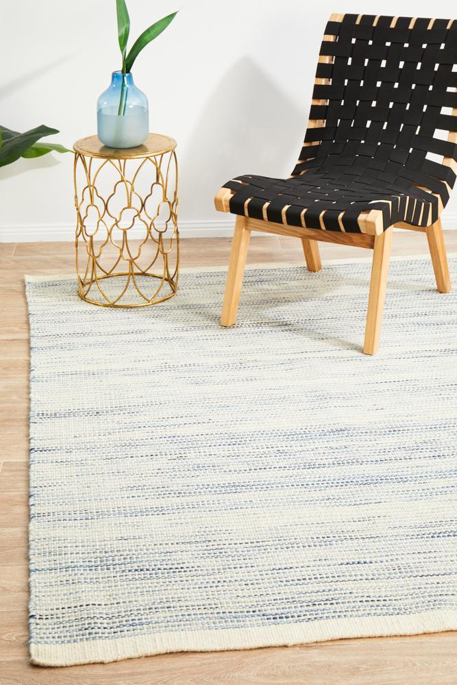 Skandi Blue Flat Woven Area Rug - All Modern Design