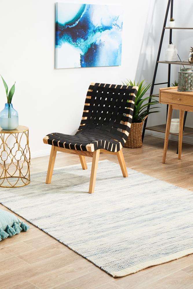 Skandi Blue Flat Woven Area Rug - All Modern Design