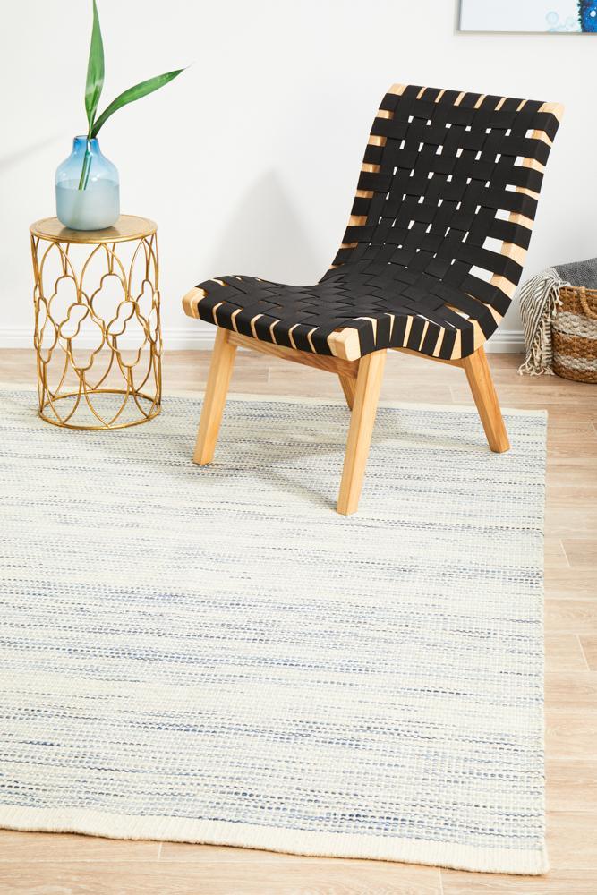 Skandi Blue Flat Woven Area Rug - All Modern Design