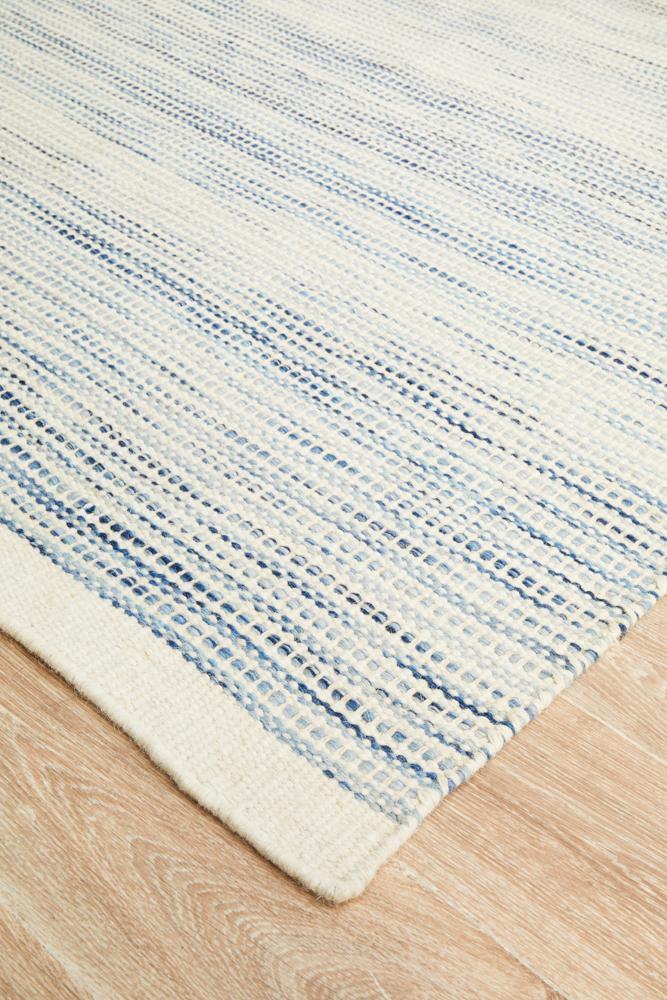 Skandi Blue Flat Woven Area Rug - All Modern Design