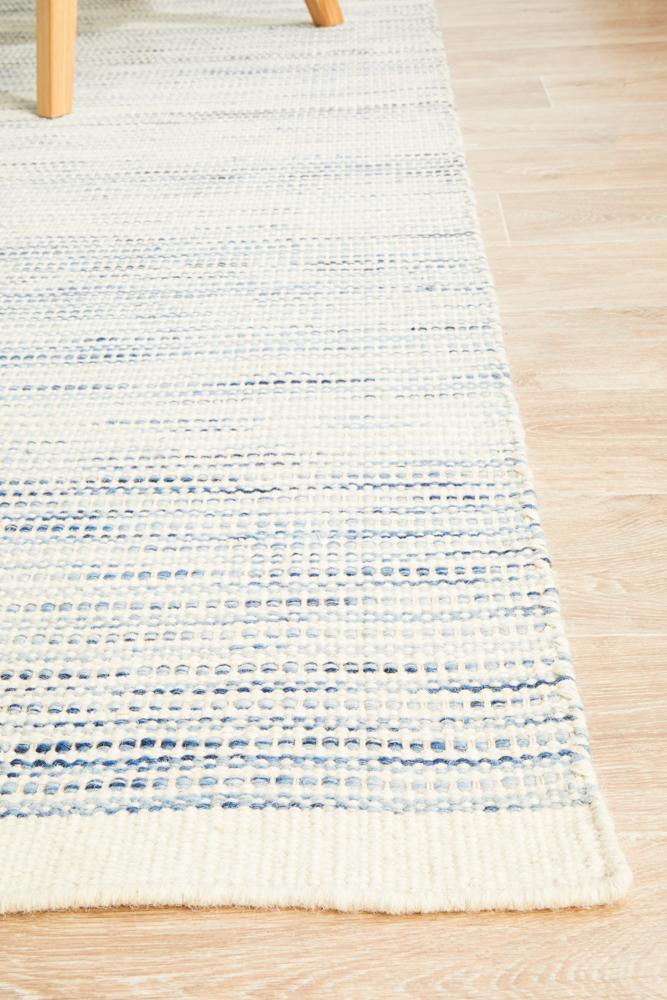 Skandi Blue Flat Woven Area Rug - All Modern Design