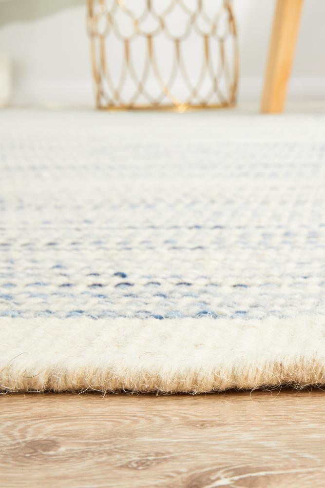 Skandi Blue Flat Woven Area Rug - All Modern Design