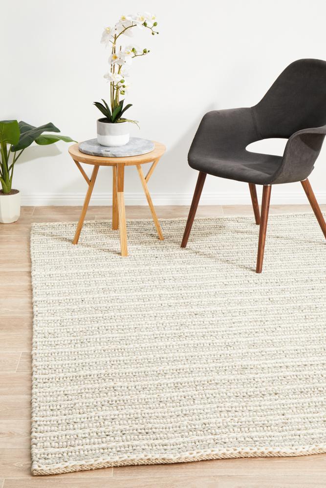 Skandi Textured Grey Floor Rug - All Modern Design