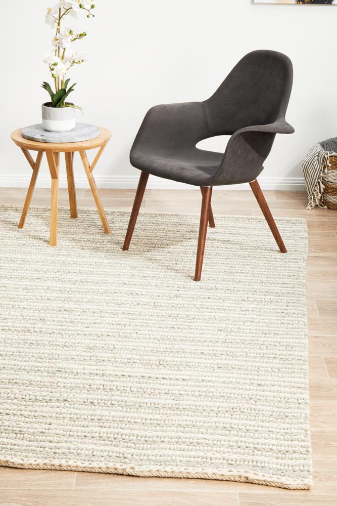 Skandi Textured Grey Floor Rug - All Modern Design
