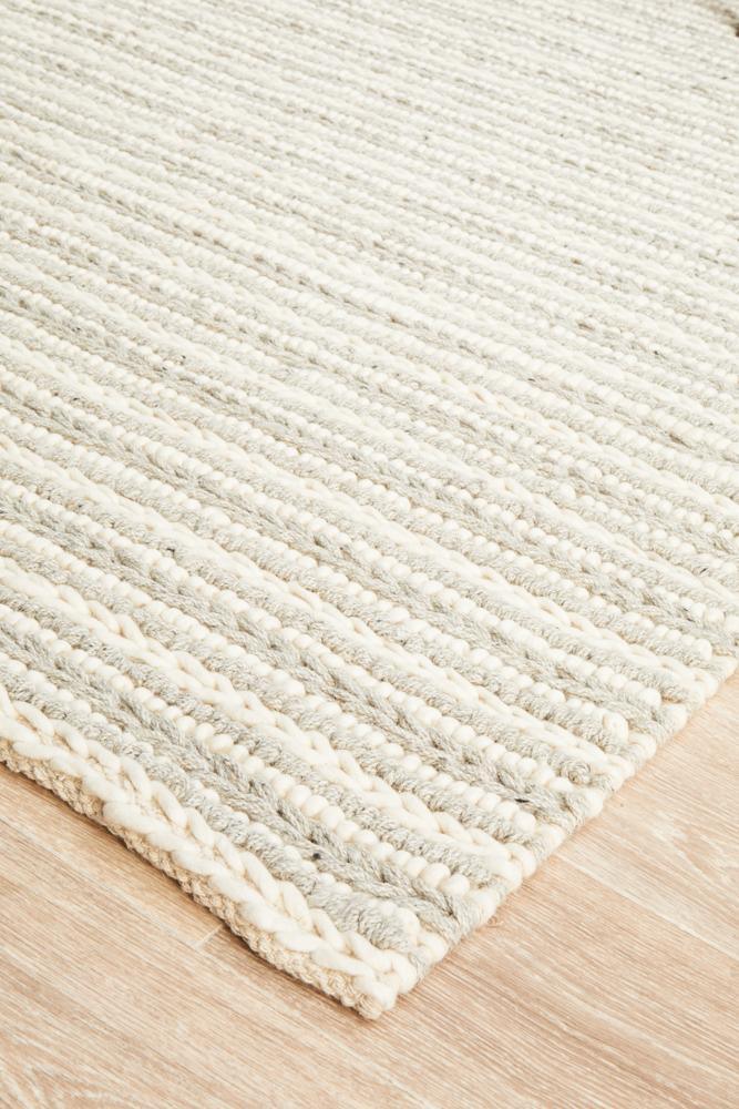 Skandi Textured Grey Floor Rug - All Modern Design