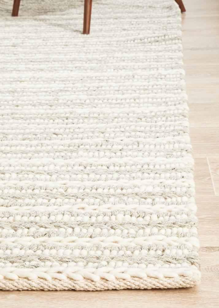Skandi Textured Grey Floor Rug - All Modern Design