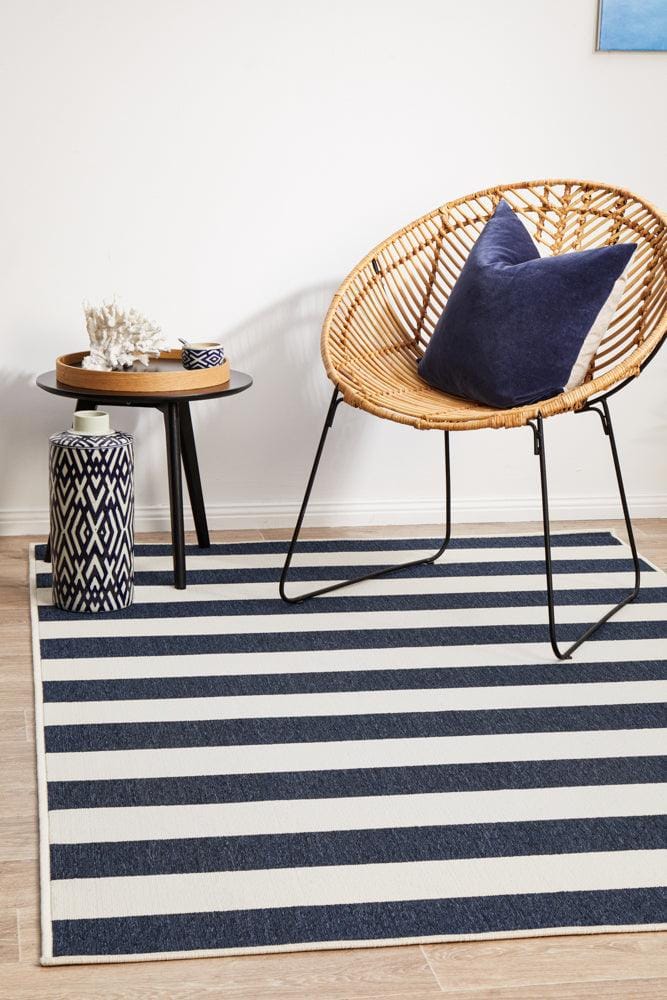Seaside 4444 Navy White Rug - All Modern Design