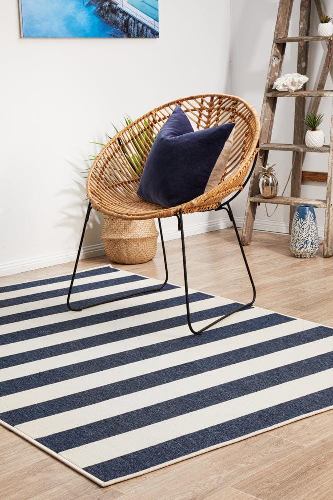 Seaside 4444 Navy White Rug - All Modern Design