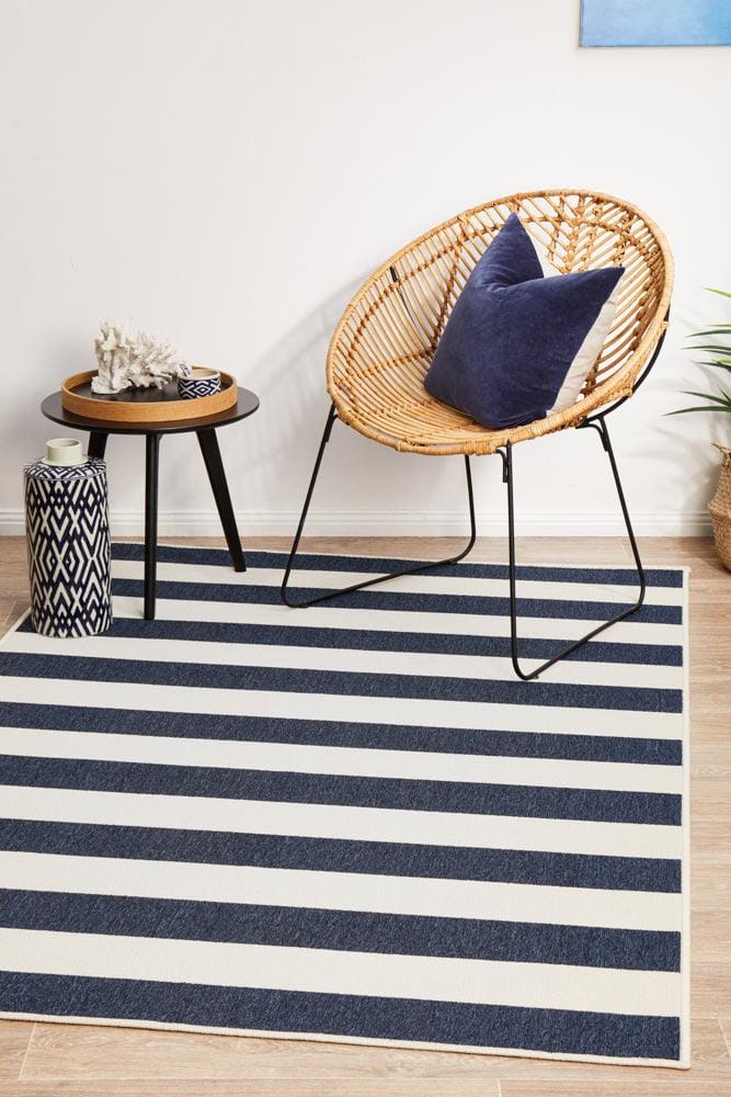 Seaside 4444 Navy White Rug - All Modern Design
