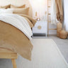 White Carlo Felted Wool Floor Rug