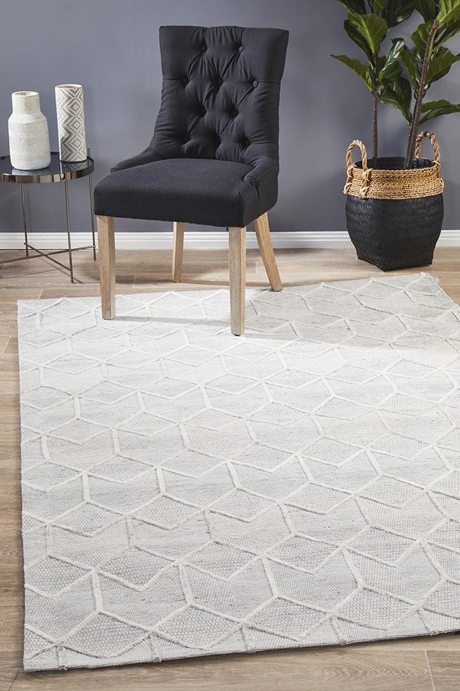 Marble Winter Grey Brush Modern Rug - All Modern Design