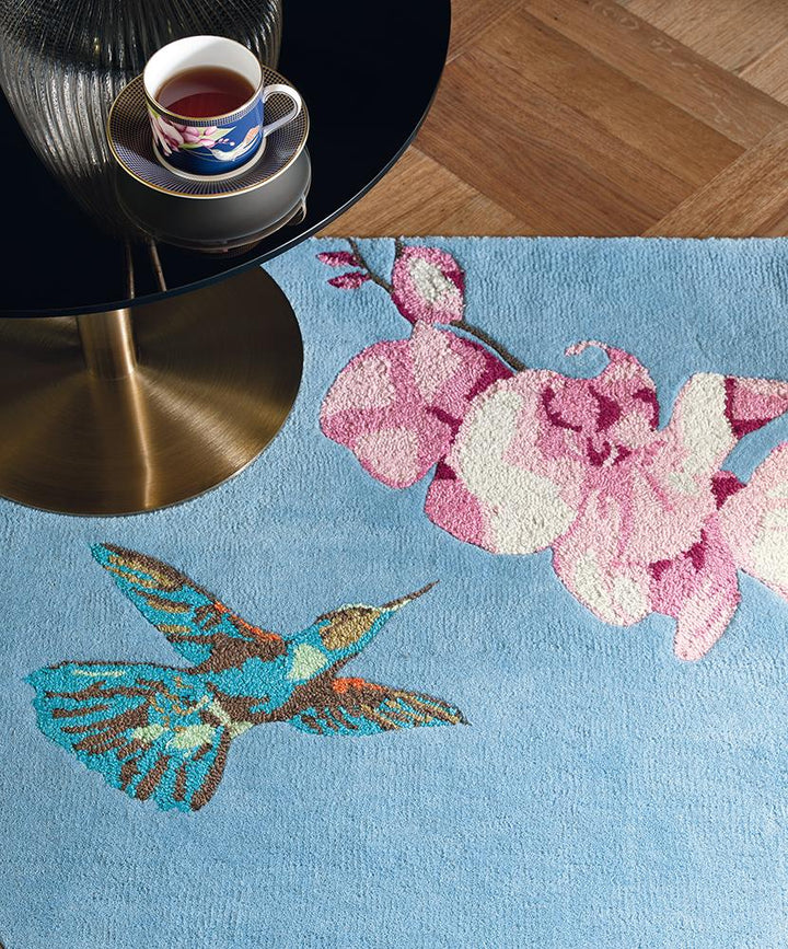 Wedgwood Hummingbird Blue 37808 Rug