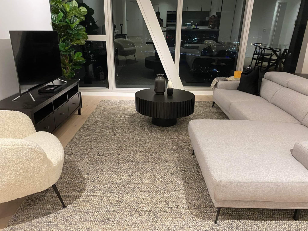 Pebble Char Grey Handmade Floor Rug - All Modern Design